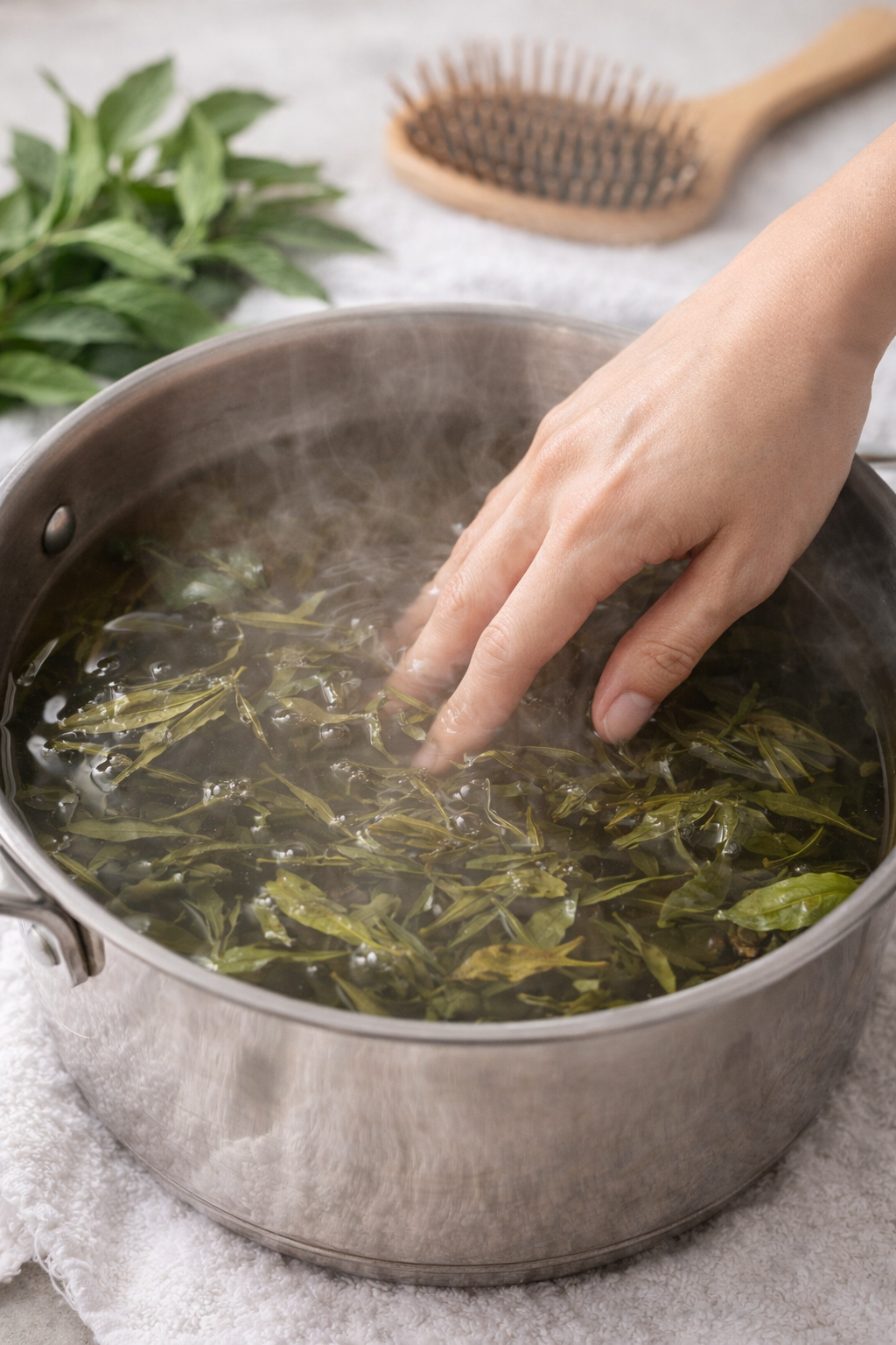 trà xanh giảm tóc