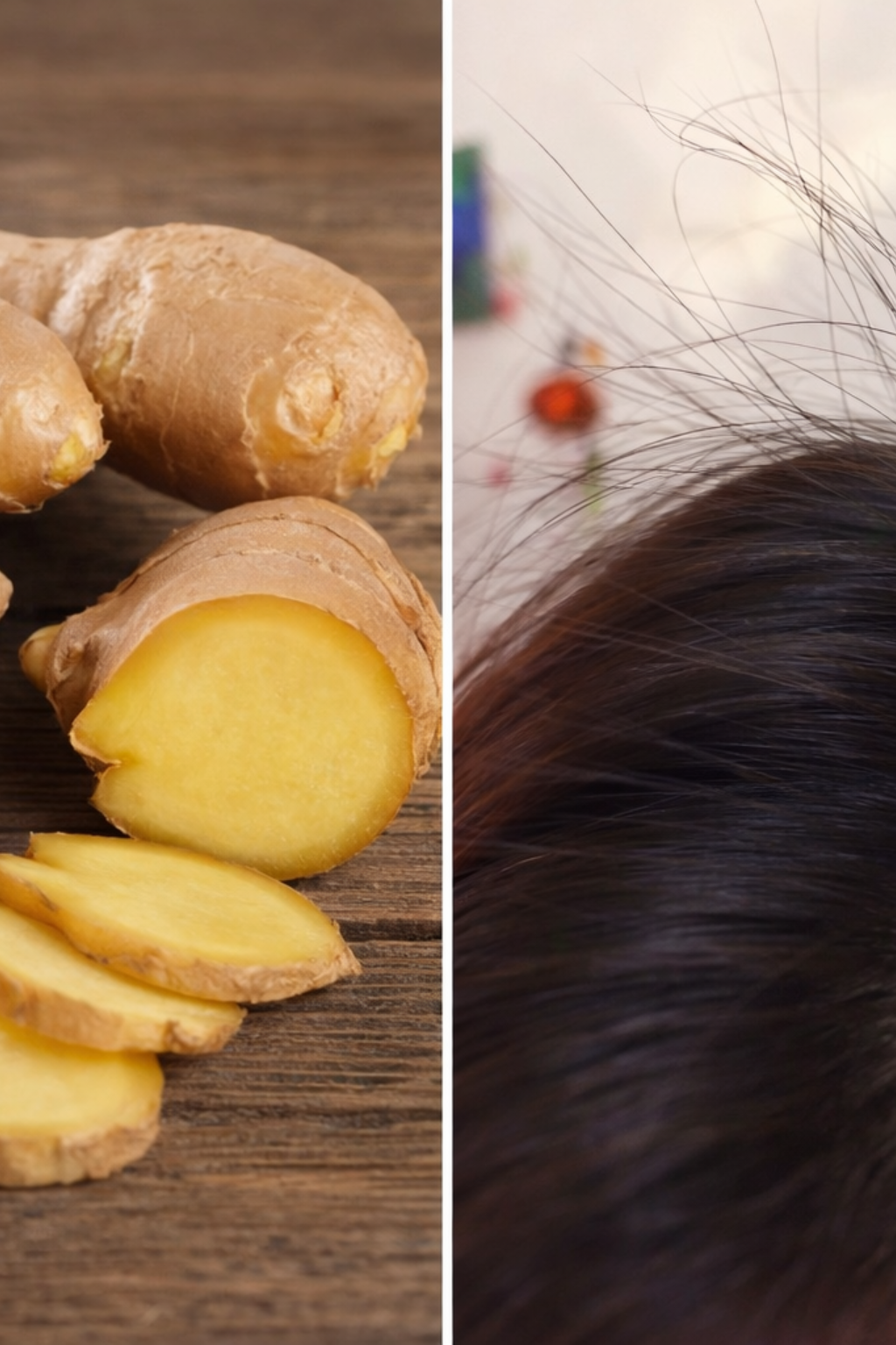 giảm rụng tóc bằng gừng tươi