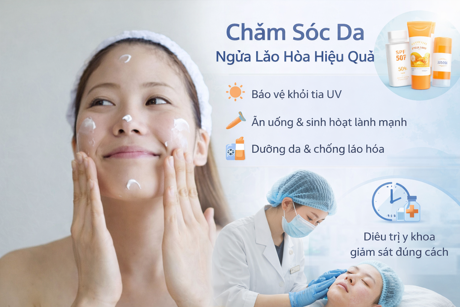 11 cách giảm lão hóa da sớm hiệu quả và an toàn