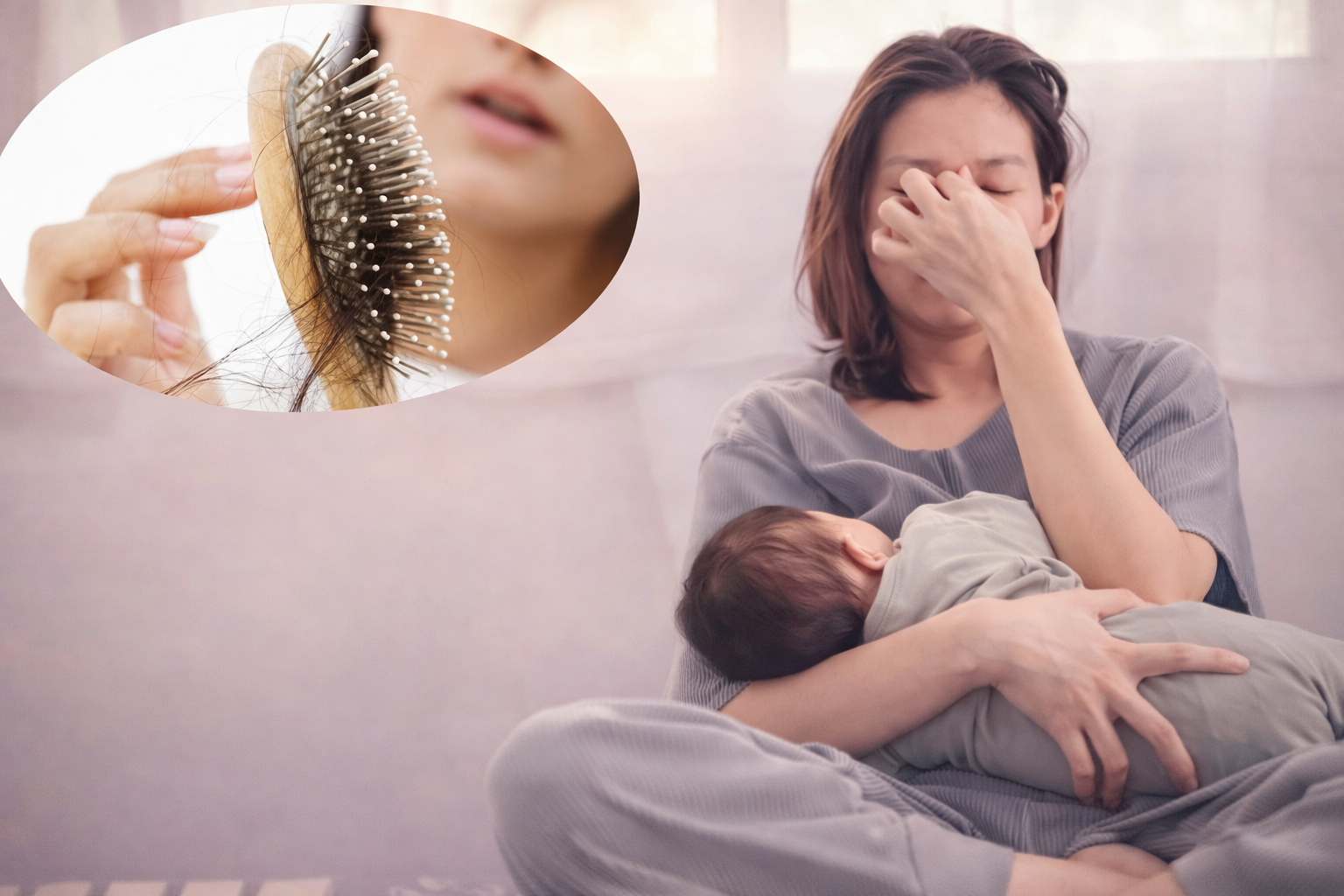 rụng tóc sau sinh